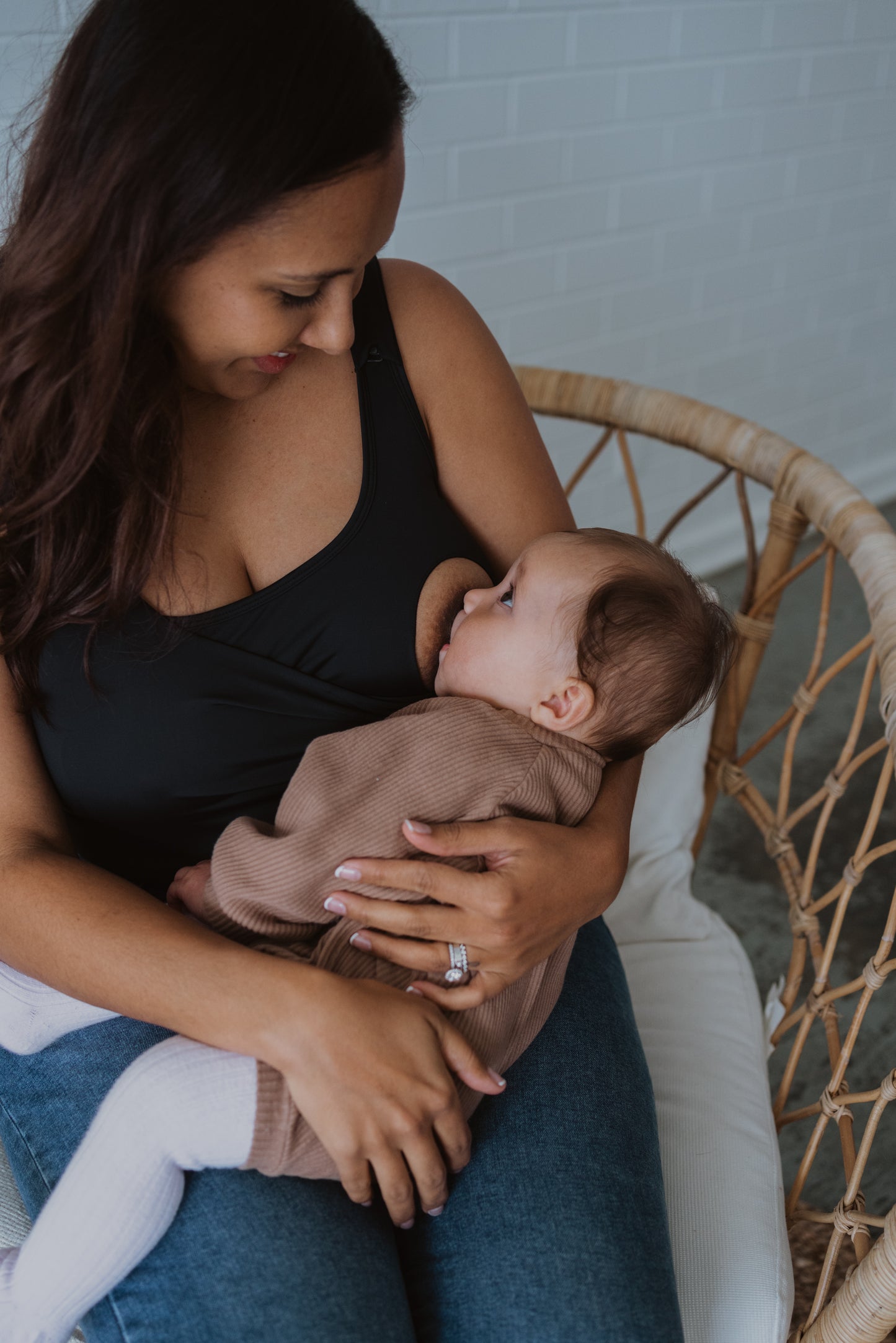 Mylk Essentials Nursing Leotard. Black.